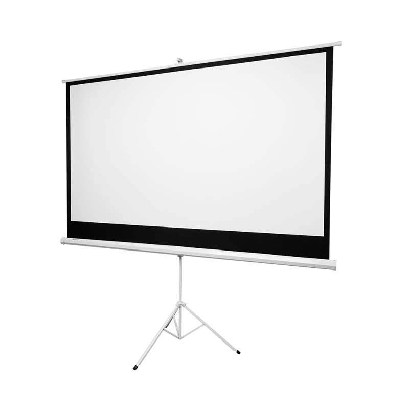 Connex 100 Inch E-Luminate Tripod Screen Projector - White