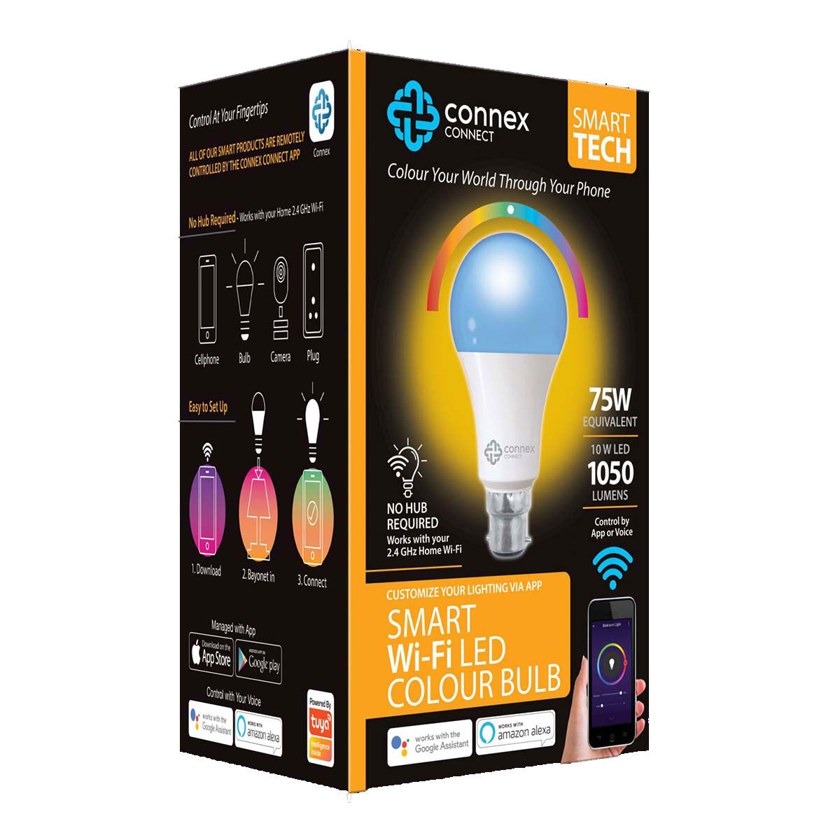 Connex Connect Smart Wi-Fi 10W LED Bulb RGB Bayonet