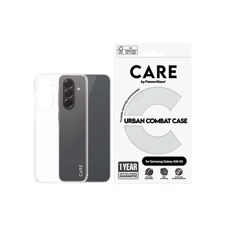 Care by PanzerGlass Samsung Galaxy A56 Urban Combat Case - Clear