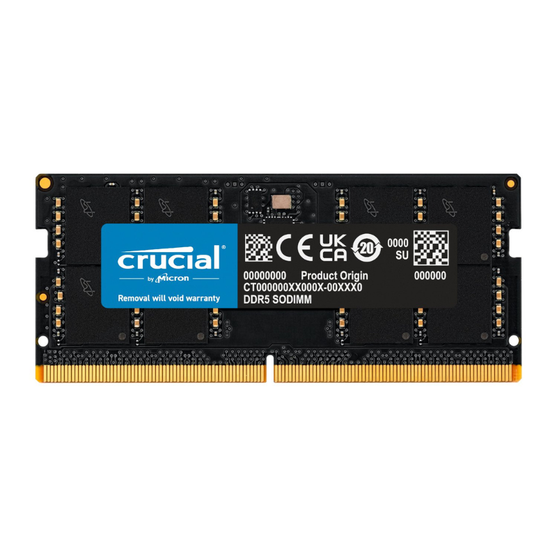 Crucial 64GB 5600MHz DDR5 SODIMM Notebook Memory - Black