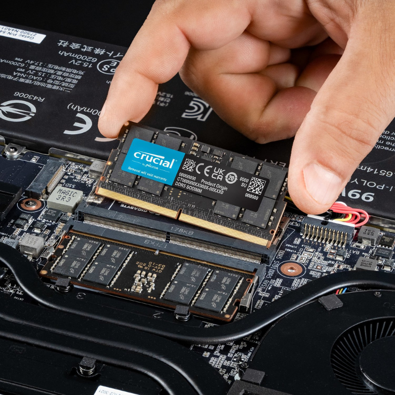 Crucial 64GB 5600MHz DDR5 SODIMM Notebook Memory - Black