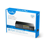 Cudy 10 Port Gigabit PoE Plus Switch - Grey - Grey