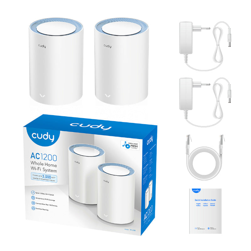 Cudy AC1200 Wi-Fi Mesh Kit 2 Pack - White