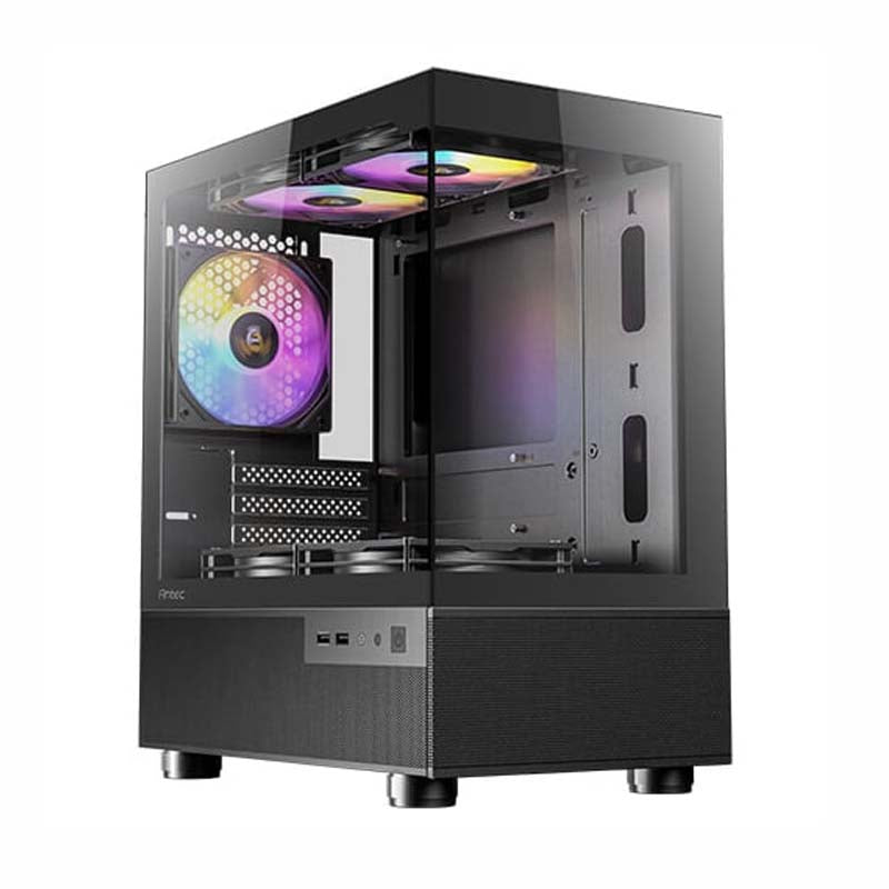 Antec CX200M Elite Micro-ATX ITX ARGB Mini-Tower Gaming Chassis - Black