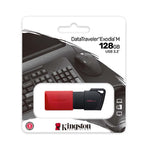 Kingston 128GB USB3.2 Gen1 Datatraveler Exodia M - Black / Red