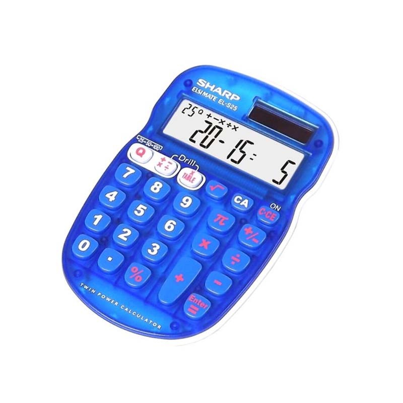 Sharp EL-S25 Mental Maths Calculator - Blue