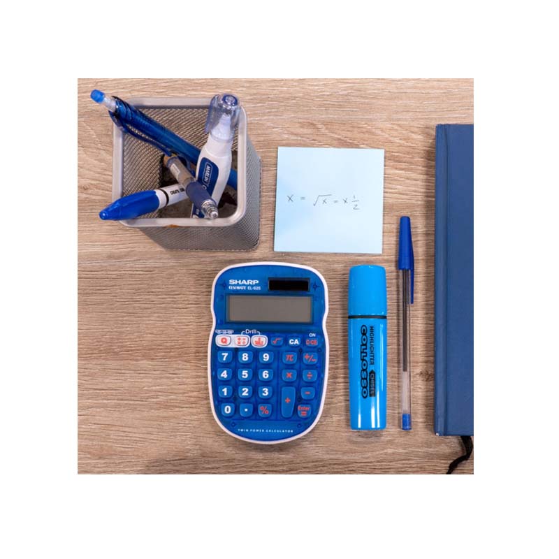 Sharp EL-S25 Mental Maths Calculator - Blue