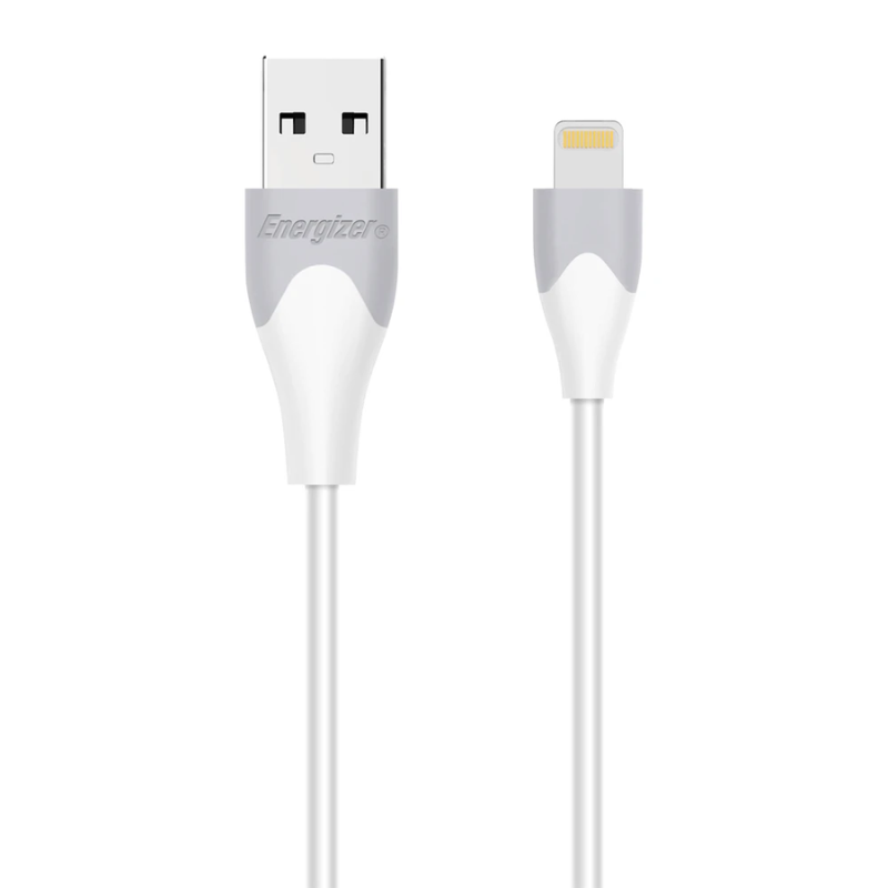 Energizer 1.2m USB A to Lightning Cable - White - White
