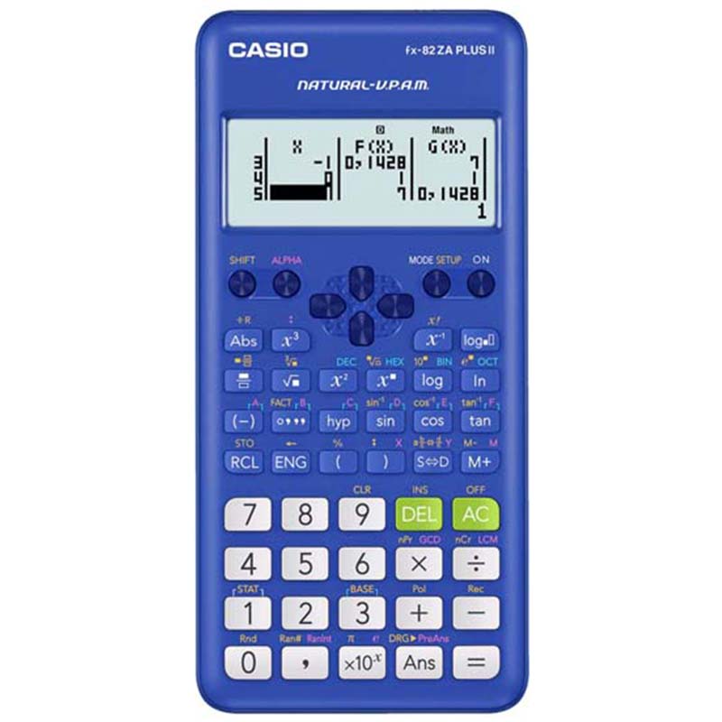Casio FX-82ZA Plus II Scientific Calculator - Blue