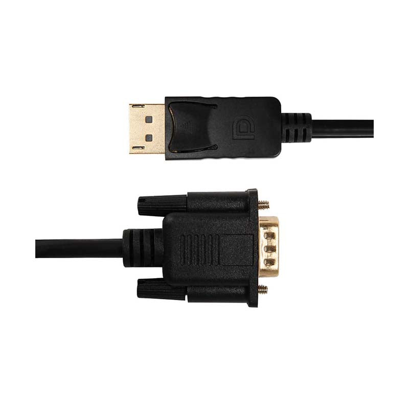 Gizzu Display Port to VGA Cable 1.8m - Black