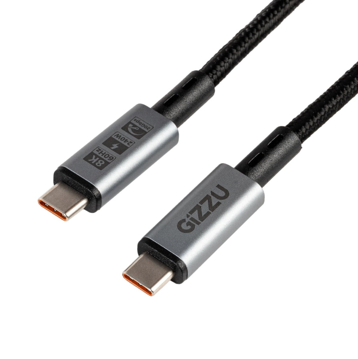 Gizzu 240W 20Gbps Type C 1m Cable - Black