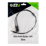 Gizzu 3-Pole Audio Splitter Cable - Black - Black