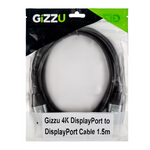Gizzu 4K60Hz DisplayPort to DisplayPort Cable 1.5M - Black