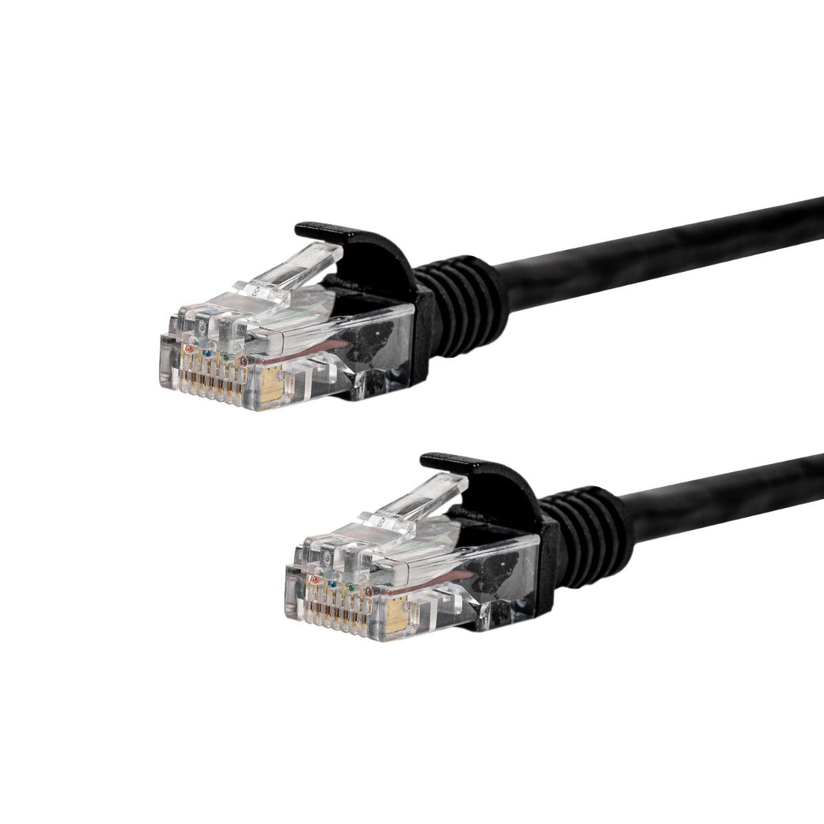 Gizzu Cat6 UTP Fly Lead Ethernet Network Cable 50cm - Black - Black