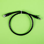 Gizzu Cat6 UTP Fly Lead Ethernet Network Cable 50cm - Black - Black