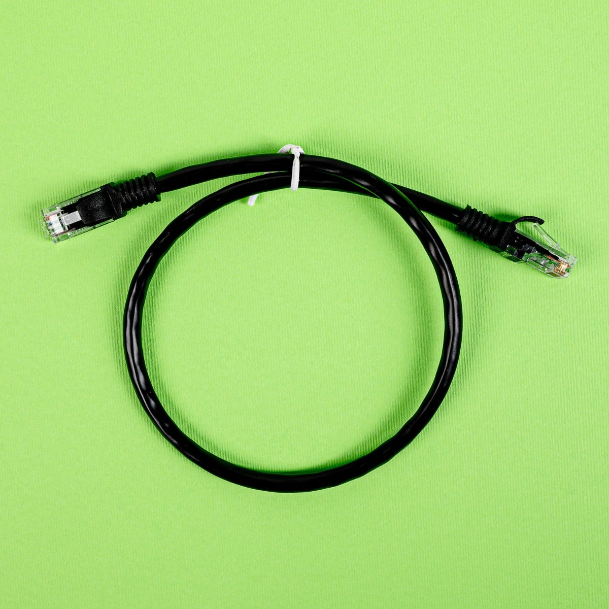 Gizzu Cat6 UTP Fly Lead Ethernet Network Cable 50cm - Black - Black