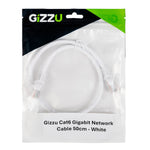 Gizzu Cat6 UTP Fly Lead Ethernet Network Cable 50cm - White - White