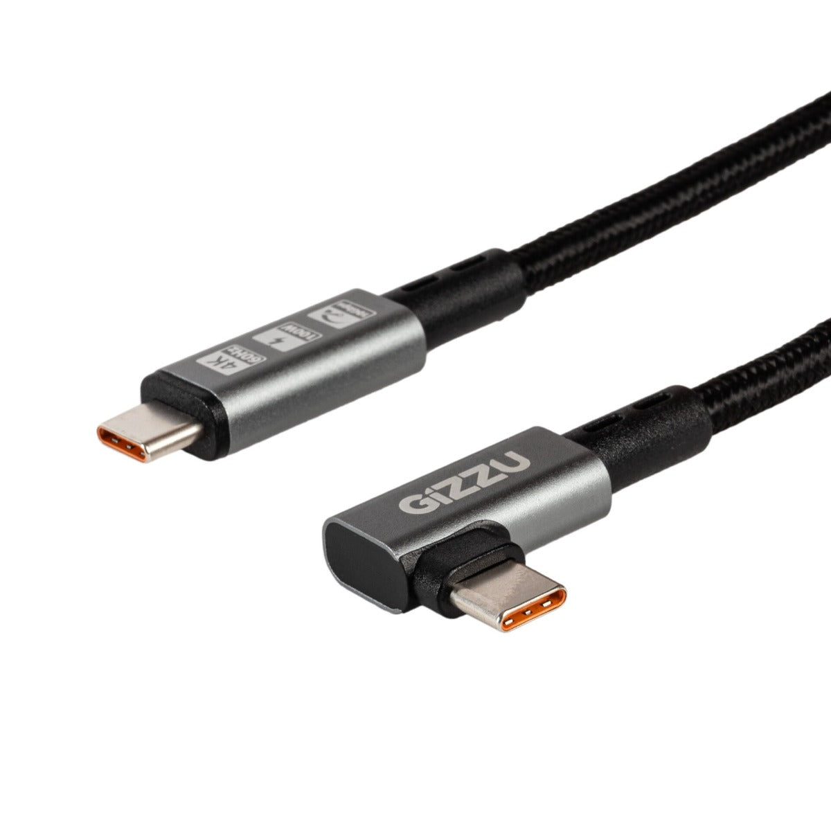 Gizzu 100W 10Gbps Type C Angled 1m Cable