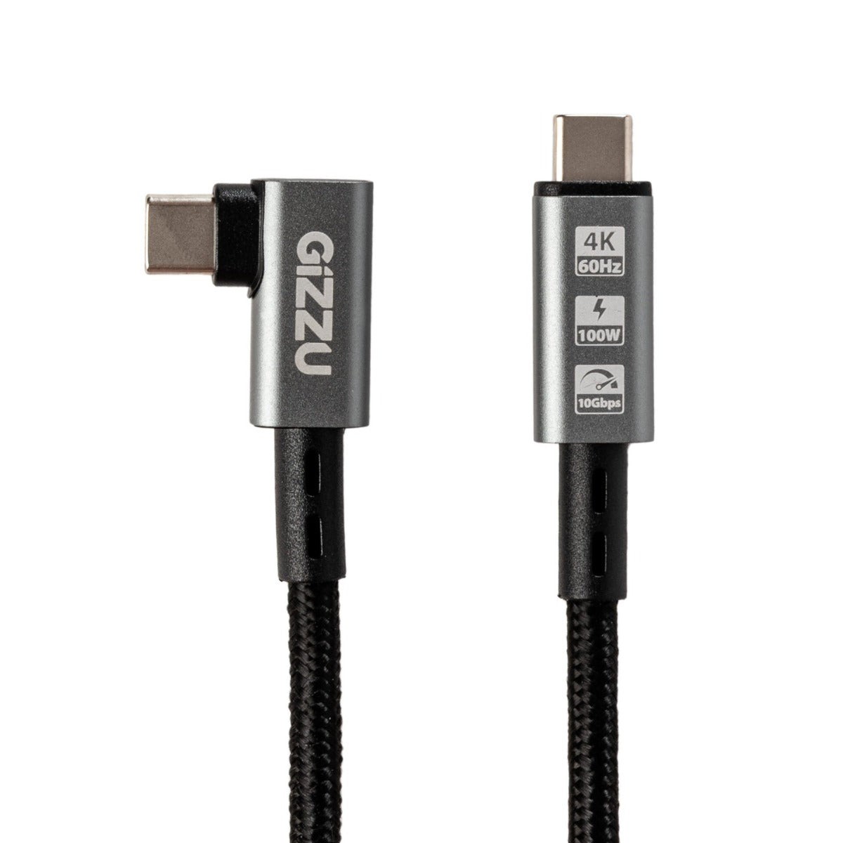 Gizzu 100W 10Gbps Type C Angled 1m Cable