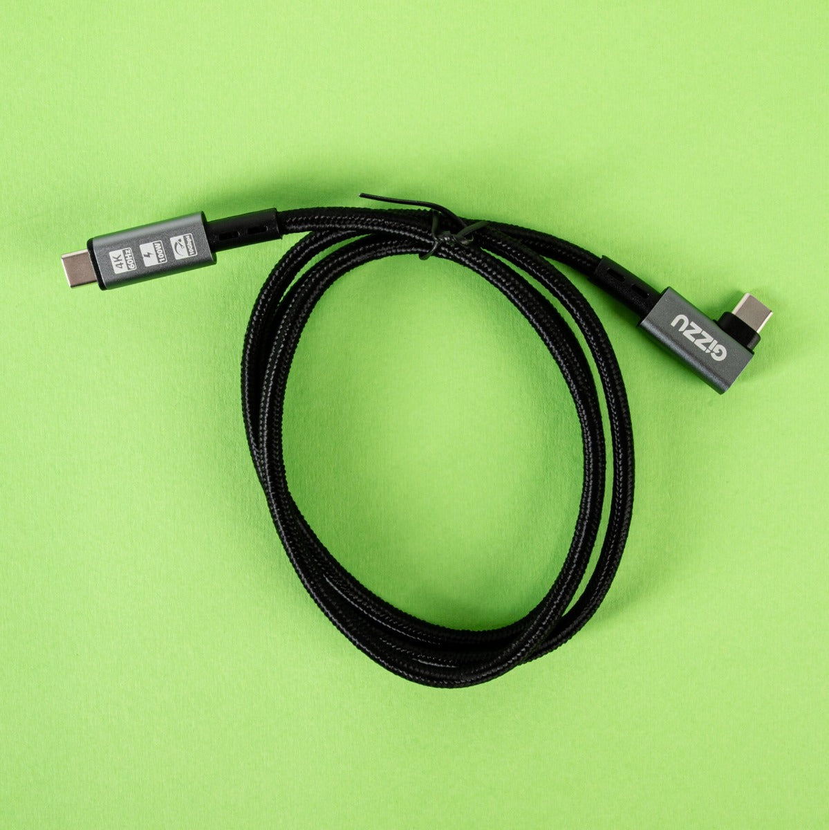 Gizzu 100W 10Gbps Type C Angled 1m Cable