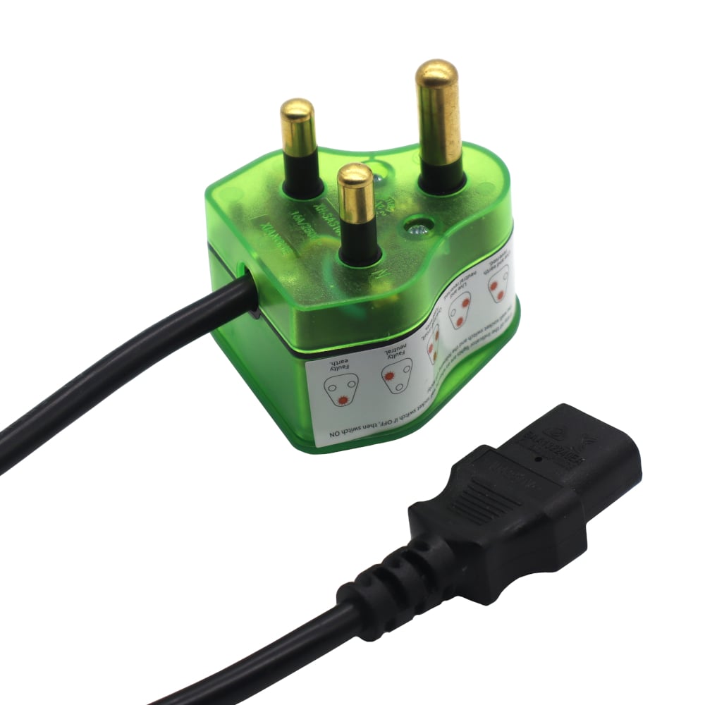 Gizzu Surge Protector 10A Kettle Plug Cable 1.5M - Black
