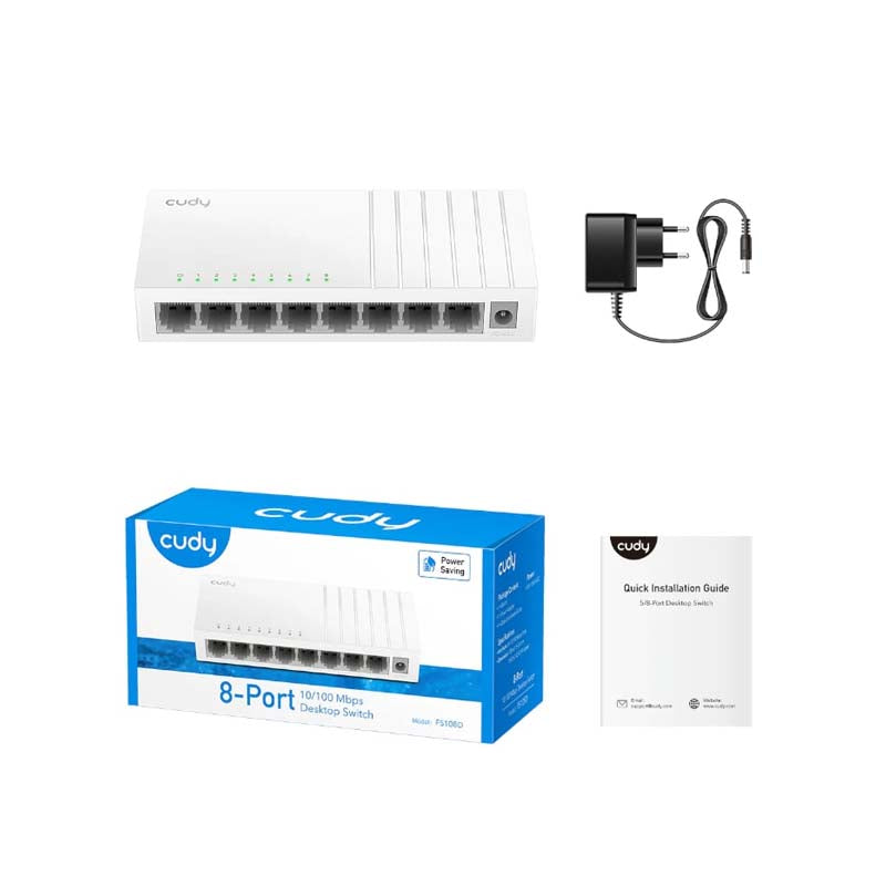 Cudy GS108D 8 Port Gigabit Desktop Switch - White
