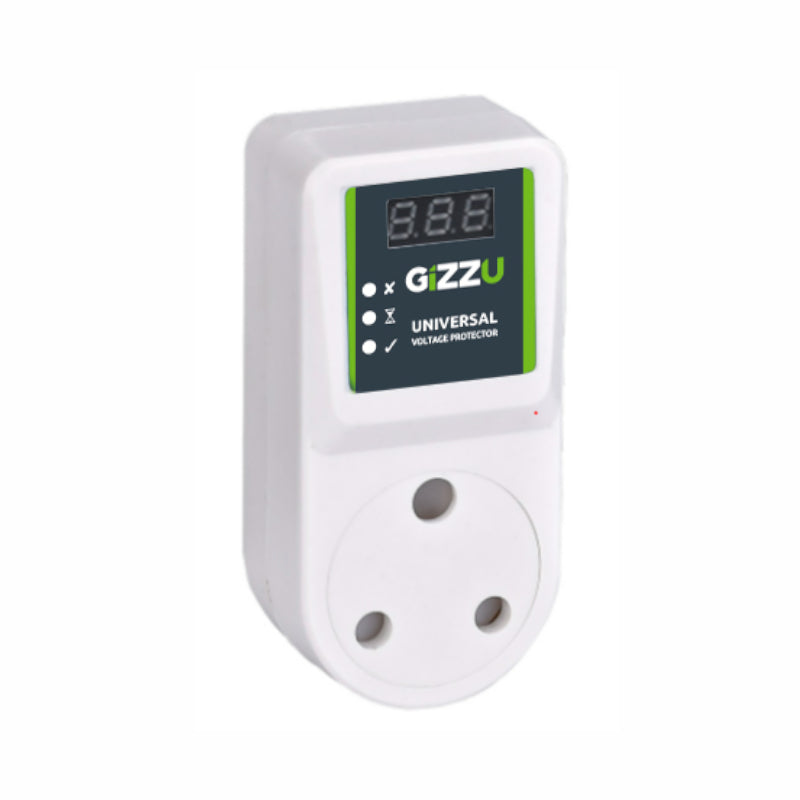 Gizzu Universal Voltage Protector Plug - White