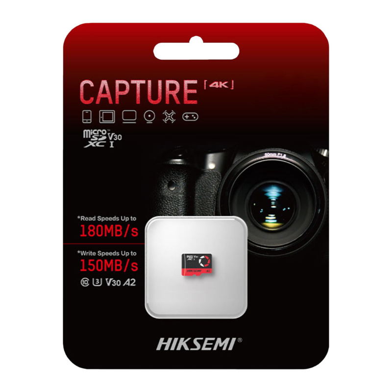 Hiksemi Capture V30 128GB MicroSDXC (Without Adapter) - Black