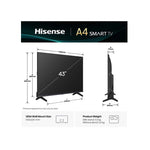 Hisense 43A4Q 43 Inch FHD VIDAA Smart TV - Black