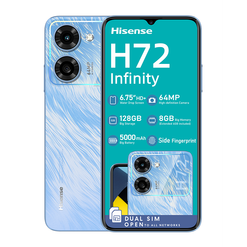Hisense Infinity H72 4G Dual Sim 128GB - Blue - Blue
