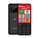 Hisense U207 4G 8GB Dual Sim With WhatsApp Vodacom Network Locked - Black - Black