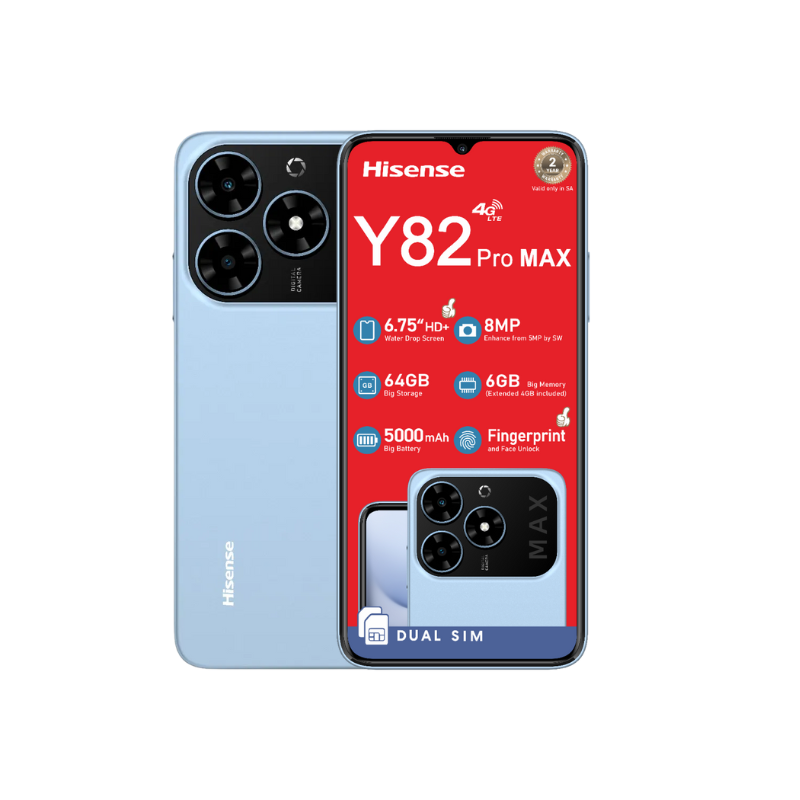 Hisense Y82 Pro Max 4G 64GB Vodacom Network Lock - Blue - Blue