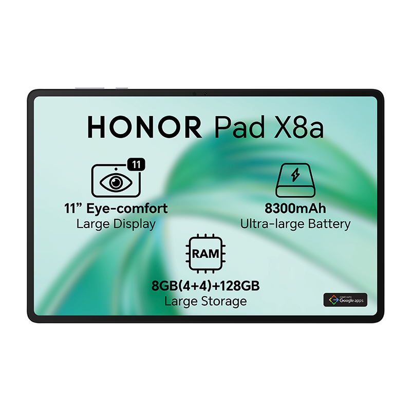 Honor Pad X8a 4G LTE 128GB - Black with Stylus Pen - Grey