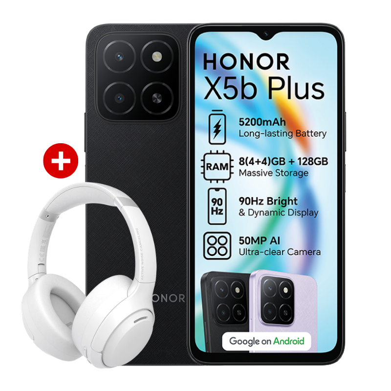 Honor X5b Plus 4G Dual Sim 128GB - Black - Black
