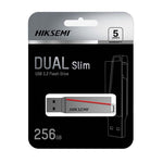 Hiksemi Dual Slim 256GB USB3.2 Flash Drive - Silver