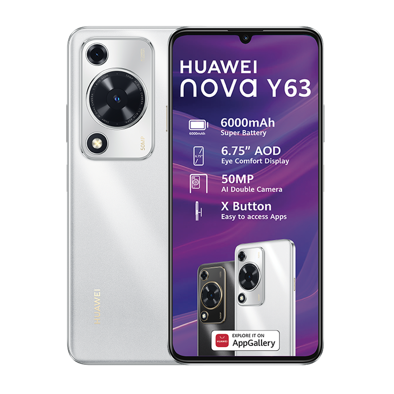 Huawei Nova Y63 4G Dual Sim 6GB 128GB - Silver - Silver