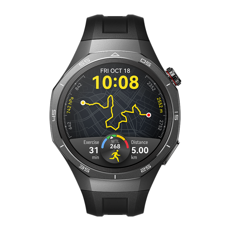 Huawei Watch GT 5 Pro Golf Edition 46mm Titanium Case - Black - Black