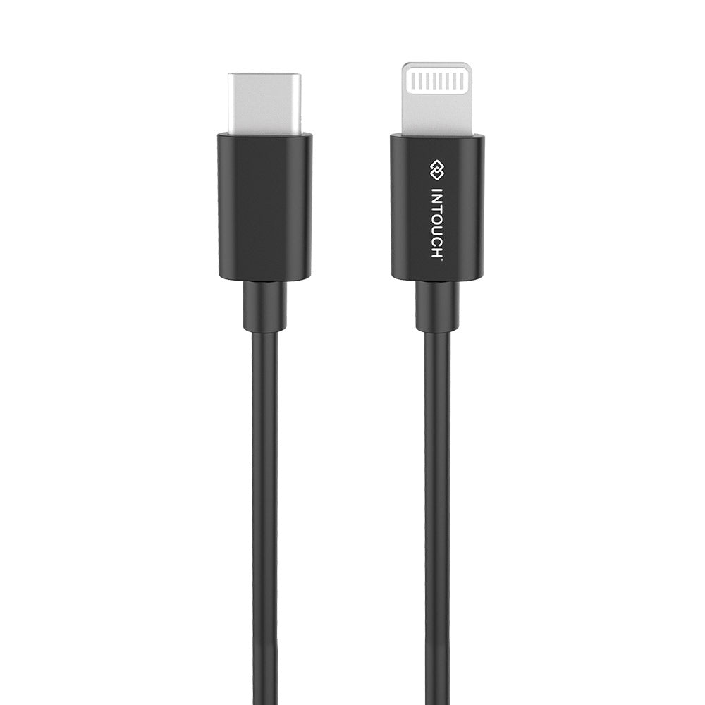 Intouch 2M USB Type C To Lightning Cable MFI - Black - Black