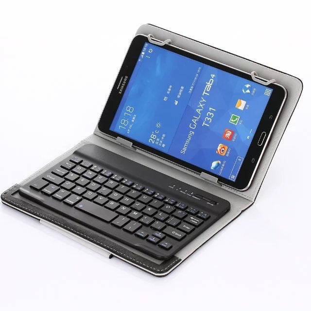 Intouch 8’’ Universal Bluetooth Keyboard Cover - Black - Black