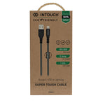 Intouch IOS Lightning Tough Braided 3A 1.2M Cable - Black - Black