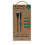 Intouch Micro USB Tough Braided 3A 1.2M Cable - Black - Black