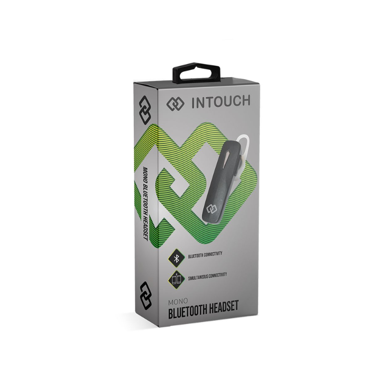 Intouch Silver Bluetooth Headset Mono - Black - Black
