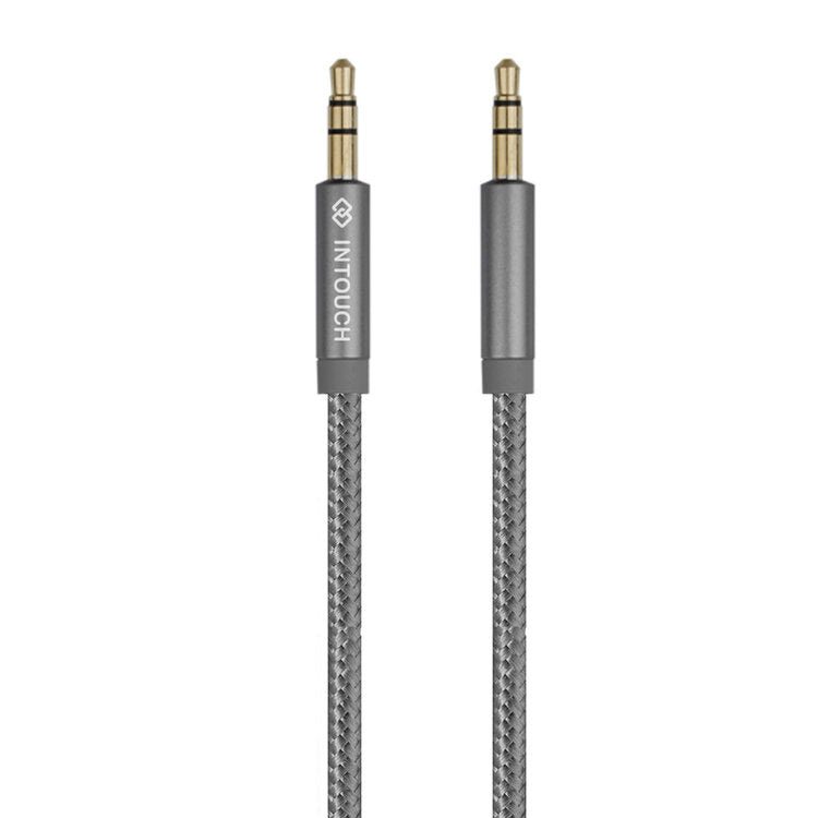 Intouch Type C Braided Cable & 3.5mm Audio Cable - Silver - Silver