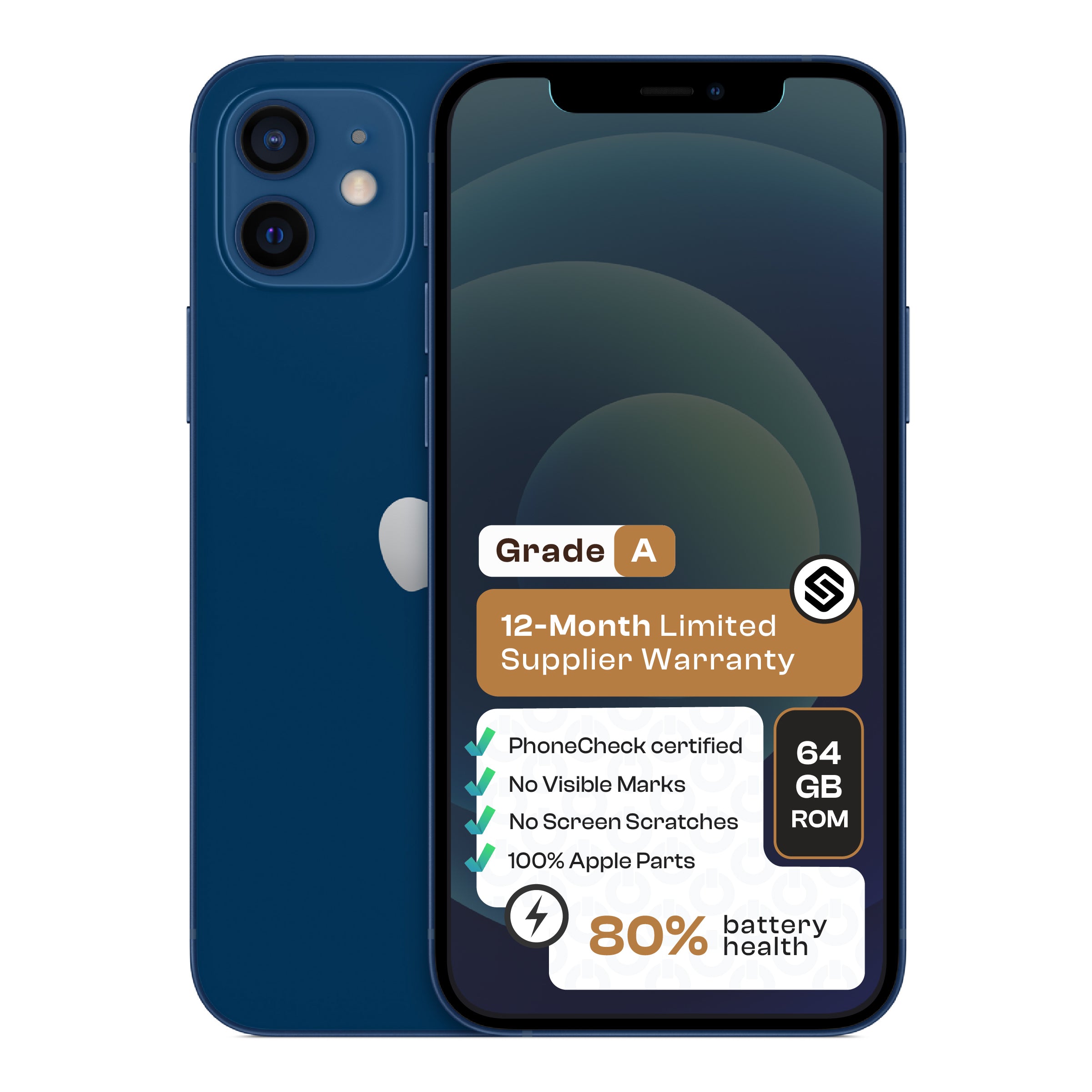 Apple iPhone 12 (CPO - Grade A)-Blue