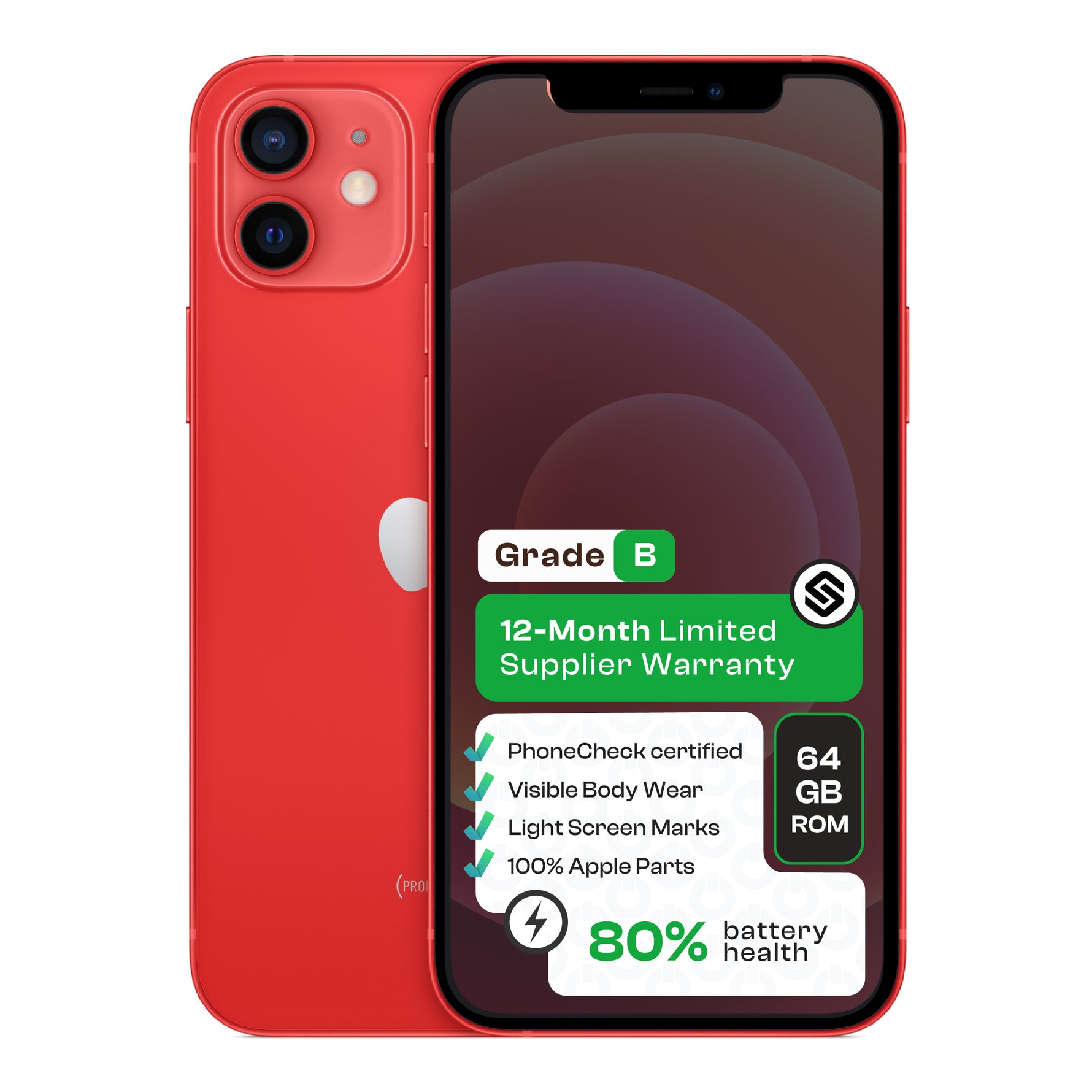 Apple iPhone 12 (CPO - Grade B)-Red