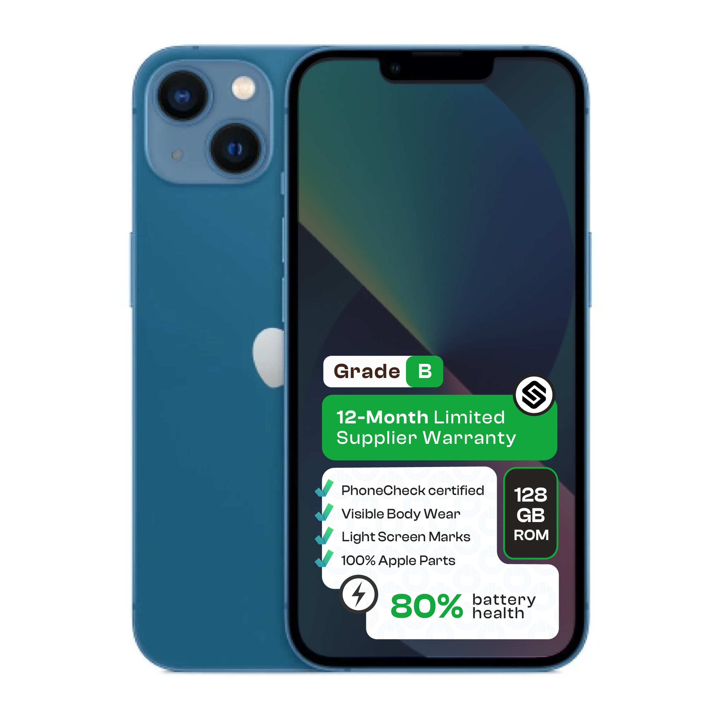 Apple iPhone 13 (CPO - Grade B)-Blue