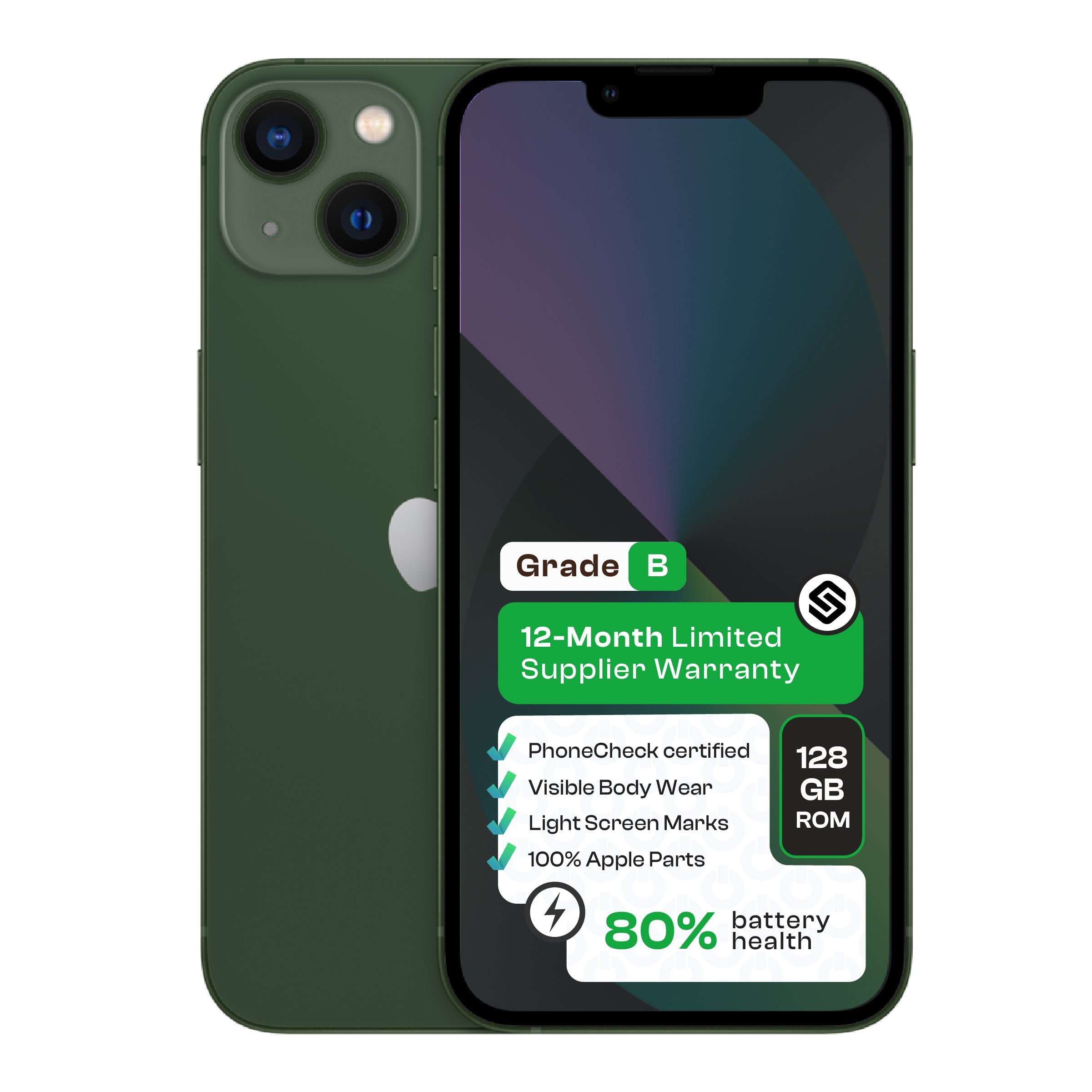 Apple iPhone 13 (CPO - Grade B)-Green