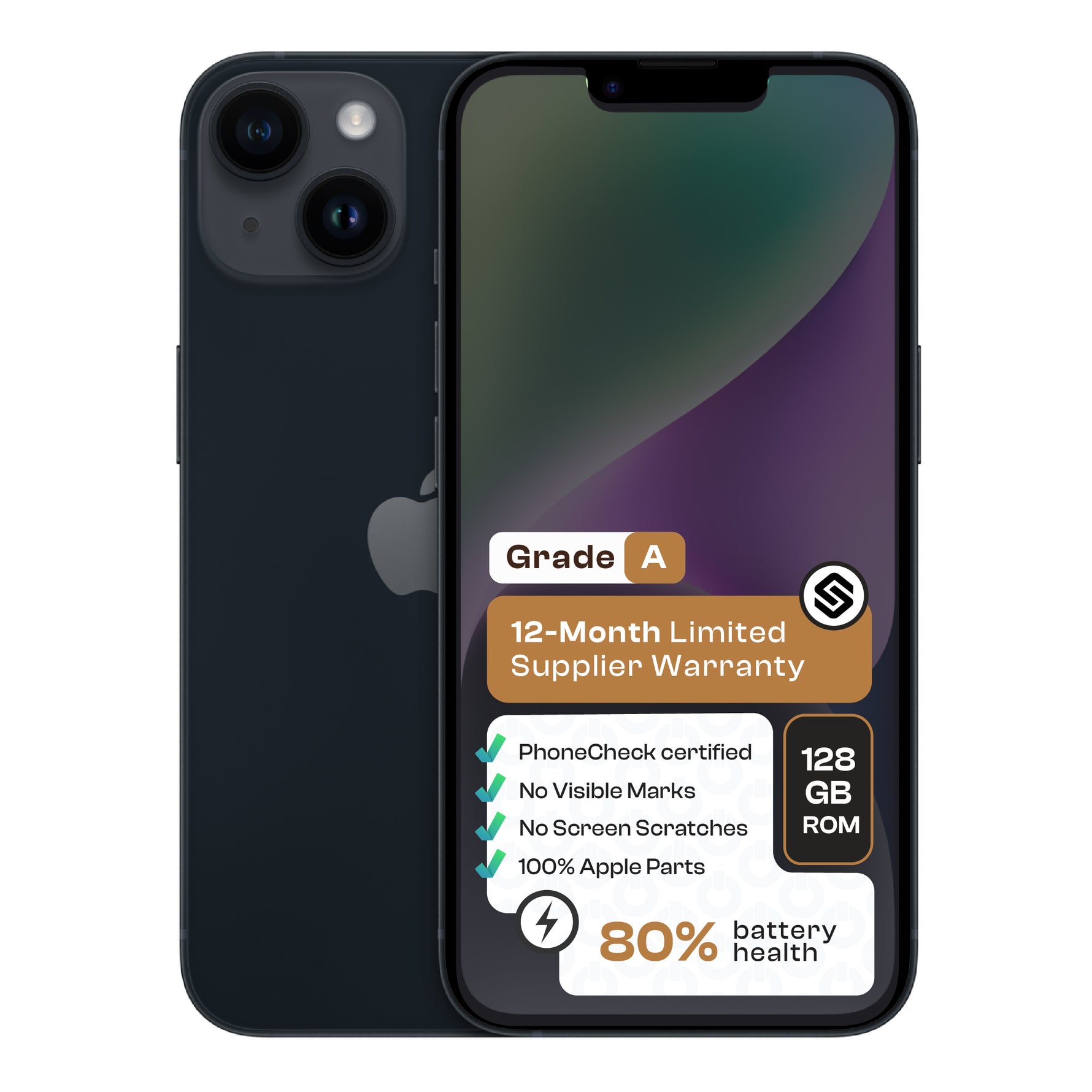 Apple iPhone 14  (CPO - Grade A)-Black
