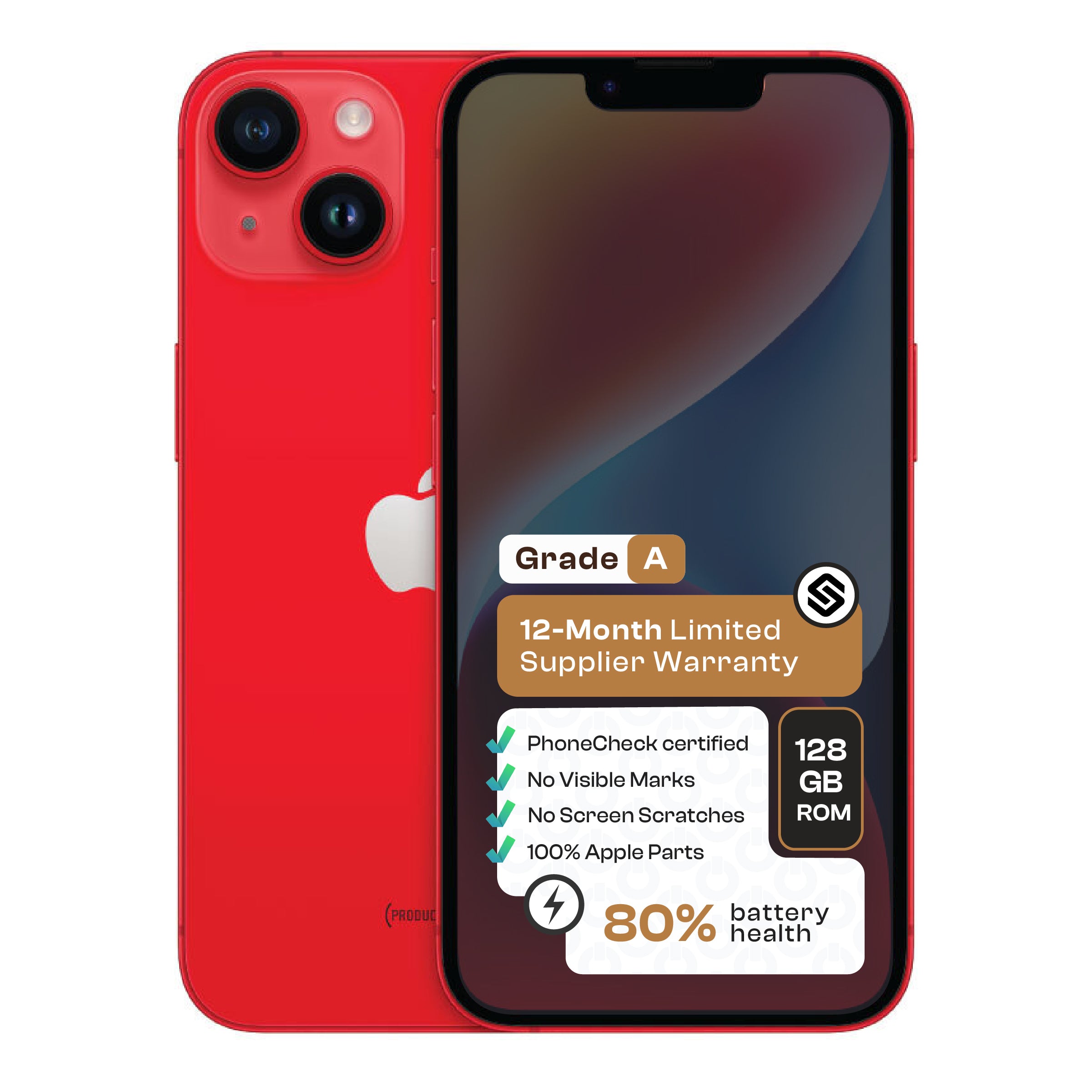 Apple iPhone 14  (CPO - Grade A)-Red