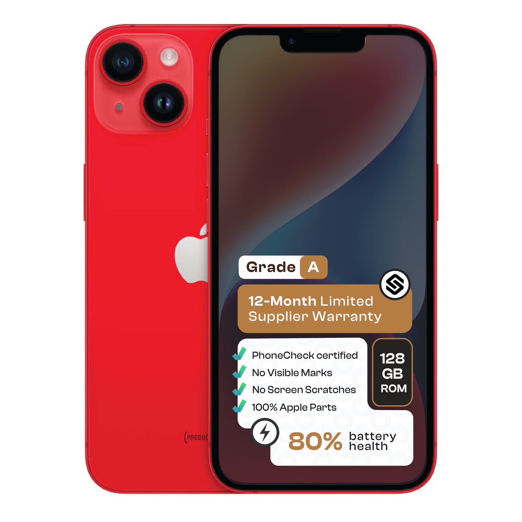 Apple iPhone 14  (CPO - Grade A)-Red